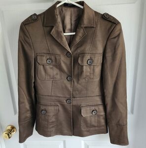 Seventy MILITARY Cargo Inspired Ladies Brown Jacket Sz Small